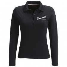 The Diamonds - women-longsleeve-polo / stretch