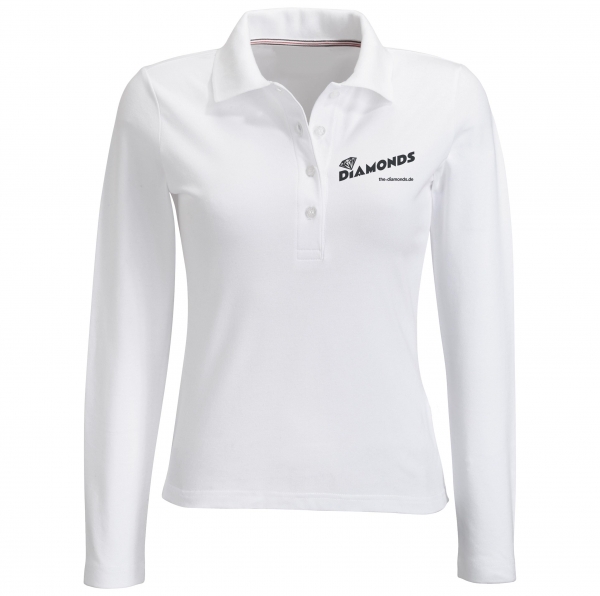 The Diamonds - women-longsleeve-polo / stretch