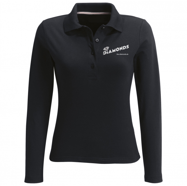 The Diamonds - women-longsleeve-polo / stretch
